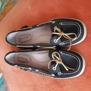 Tweed Sperry loafers